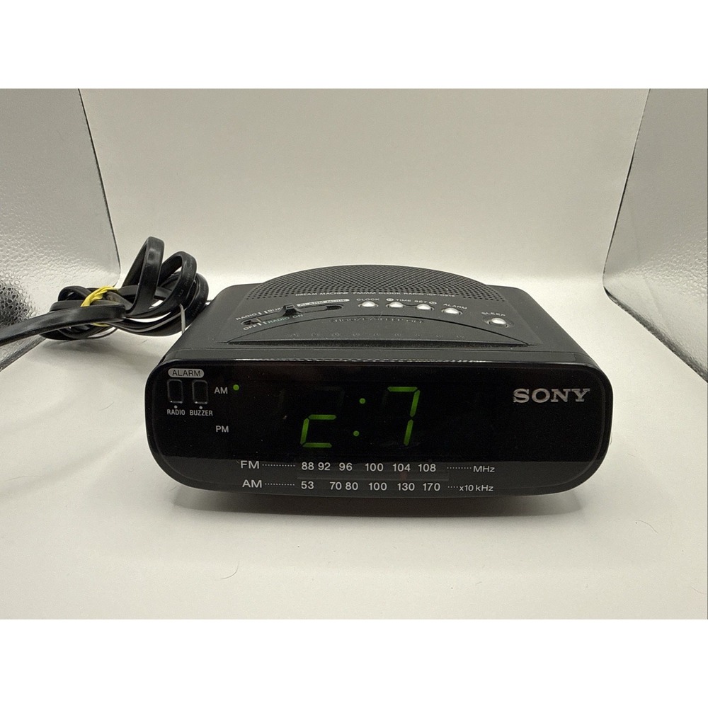 Vintage Sony ICF-C212 Dream Machine FM/AM Clock Radio Green LED